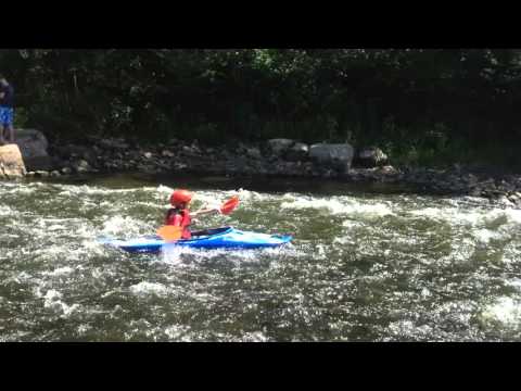 Canoe hire trip on the river Wye, running the Symonds Yat rapids