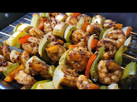How To Make Tasty Oven - Baked Shrimp Kabobs At Home - Quick 'N' Easy Recipe