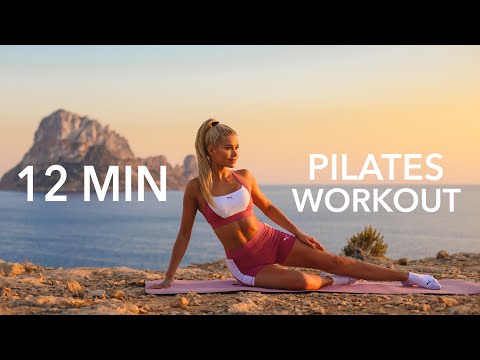 Фитнес 12 MIN PILATES WORKOUT — Slow Full Body Toning / Floor only, Low Impact