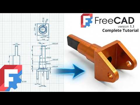 FreeCAD  - Complete Beginner Tutorial Step by Step Exercise 44
