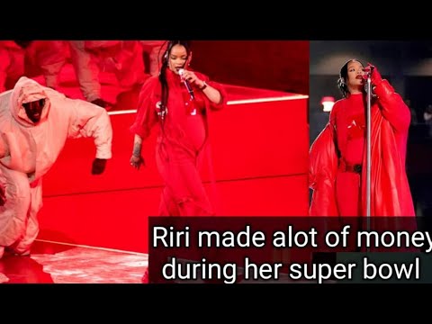 How much Rihanna maid during the super bowl show.