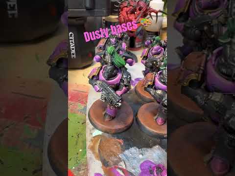 Dusty bases 🎨 #warhammer40k #emperorschildren #bases