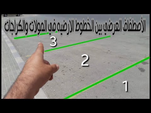 الركن والاصطفاف العرضي بين الخطوط ( كراجات_مولات_محلات تجاريه)