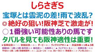 【しらさぎステークス2026】予想　宝塚記念とは雲泥の差のメンバー！雨で波乱もある？メイショウタバルの優勝を見ても、阪神芝の適性は重要です。◎絶好の狙い！阪神芝で激走がある。○この相手なら、1番強い？
