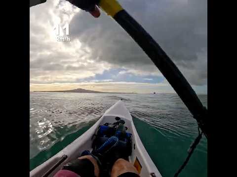 Nice boat wake, smooth sea #surfski #kayak #newzealand