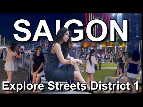 Explore the streets of Ho Chi Minh City District 1 🇻🇳 Vietnam Nightlife Saigon 2024