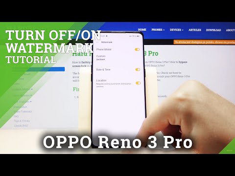 How to Switch off Camera Watermark Function in OPPO Reno 3 Pro – Manage Camera Watermark