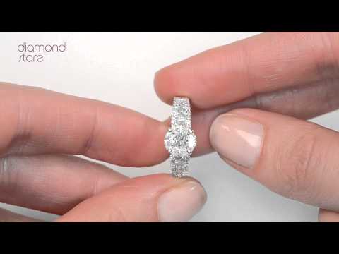 S3472 - 1.50ct Look Galileo Set Diamond 1.51ct And Platinum Ring