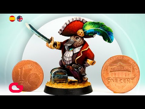 Painting a TINY miniature - 22mm ❤️ / Pintando una PEQUEÑITA miniatura 22mm ❤️