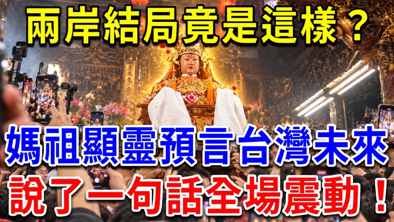 媽祖真的顯靈了！白沙屯媽祖竟突然開口說話，警告台民：9月底台灣有大事發生？！台灣結局竟是這樣？！數萬人目睹拍下神奇一幕#白沙屯媽祖 #媽祖開口 #媽祖示警 #九月底示警 #台灣大事 #神轎顯靈