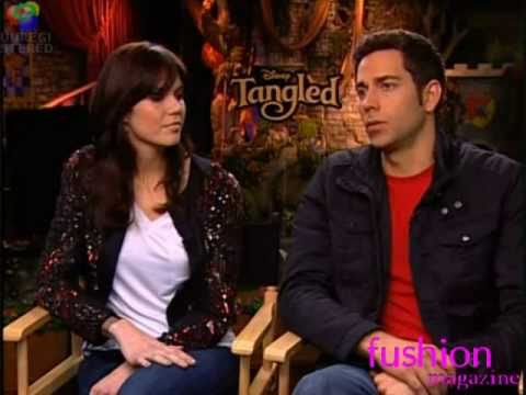 Mandy Moore & Zachary Levi interviews for TANGLED