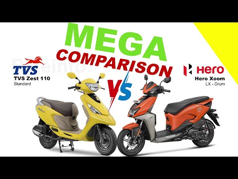 TVS Zest 110 vs Hero Xoom | MEGA COMPARISON @bikeinfo-199 #bikecompare #automobile