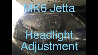 Adjusting your headlights - MK6 Jetta