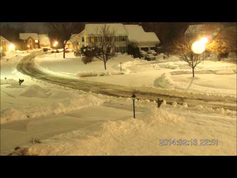 Snowfall time lapse and clean up 12-14 February 2014