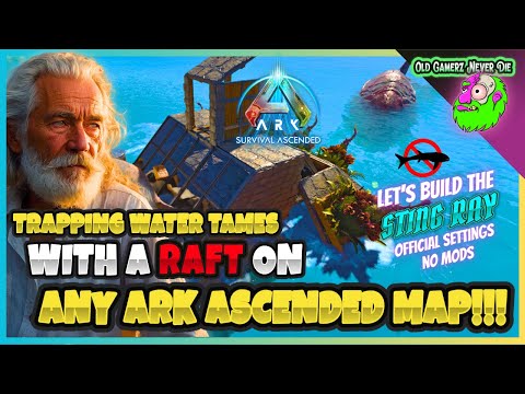 Ark Ascended Water Taming, Leeds Killing RAFT?  YEP! Official settings no mods!