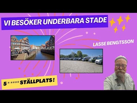 Underbara Stade, med en redigt bra ställplats i centrum! Toppenstad nära Hamburg! Häng med på en tur