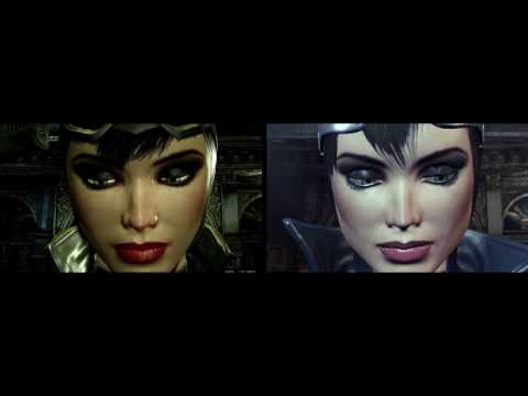 Batman: Return to Arkham - Arkham City – Wii U vs. PS4 Graphics Comparison (Direct-Feed)
