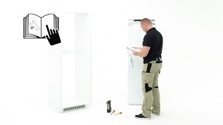 How to install your AEG door on door cabinet fridge