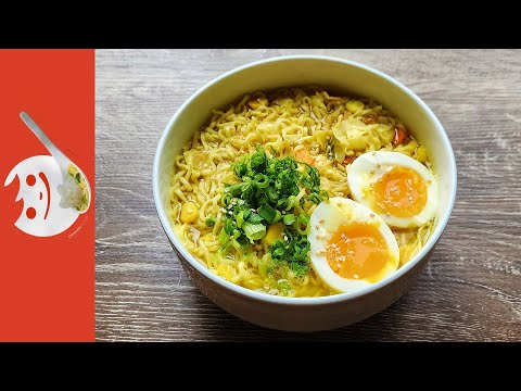 Maruchan Wonton Ramen Noodle Soup Chicken Flavor – USA —  Instant Noodle Recipe Time — EP 2109
