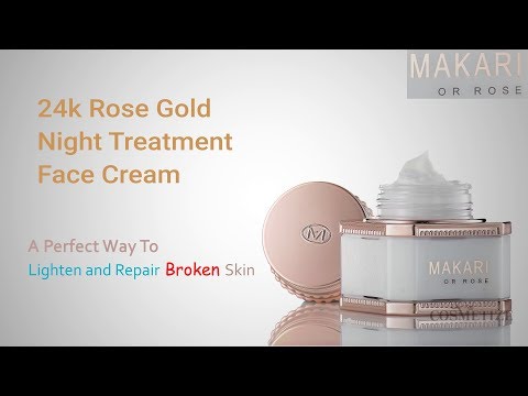 Makari 24K Gold Night Treatment Cream helps even your skin tone and induce collagen production. It delays the premature signs of ageing and removes fine lines from your skin. The night cream enables you to have a peaceful sleep while the cream works it all out. To make your skin radiant and younger looking, use Makari 24K Gold Night Treatment Cream regularly on your skin. Learn More : https://www.cosmetize.com/product/makari-24k-gold-night-treatment-cream/3ad50129-3af3-4baf-96fa-56c2be3f2aa6