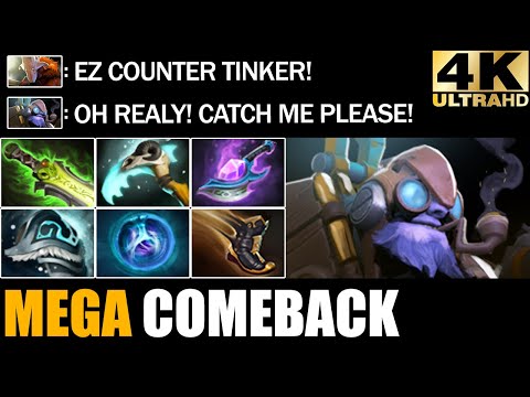 Crazy Fast Hand Tinker Mid Deleted Enemy Epic Mega Creeps Comeback Pro Rank Dota 2