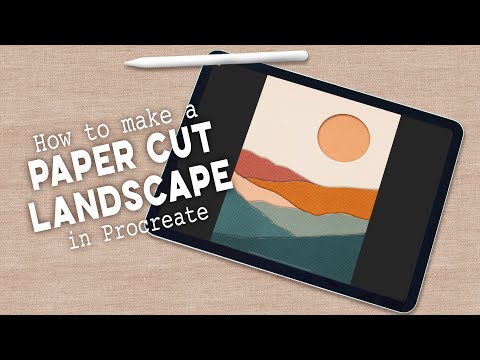PROCREATE TUTORIAL: How to make a Paper Cut Out Landscape