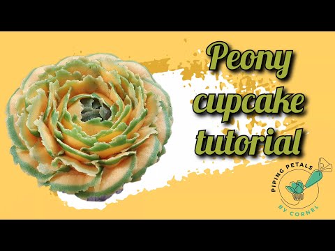 Peony cupcake flower tutorial