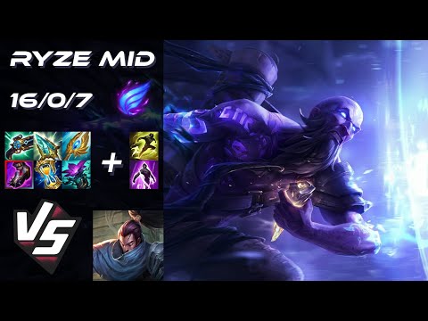 MID Ryze vs Yasuo - NA Grandmaster Patch 25.21