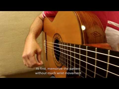 1 Minute Guitar Lesson - The Triplet Rasgueo flamenco technique