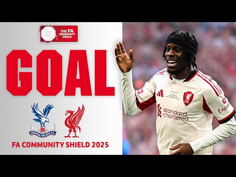GOAL | Jeremie Frimpong | Crystal Palace 1-2 Liverpool | FA Community Shield 2025