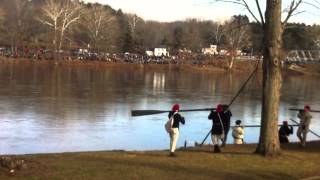 preview picture of video 'Washington crosses Delaware Re-enactment'