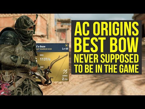 Assassin's Creed Origins Jackals Gaze NEVER SUPPOSED TO BE IN THE GAME (AC Origins Best Bow) Video