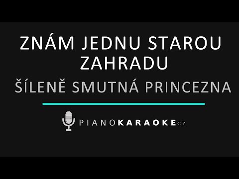 Šíleně smutná princezna  - Znám jednu starou zahradu | Piano Karaoke Instrumental
