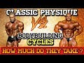 Classic physique cycles vs Open Bodybuilding cycles ? How much are they taking ?