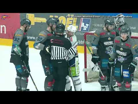2022 02 08  DEB OL Nord 2021 22 SP39 ESC Wohnbau Moskitos Essen vs  Hannover Indians