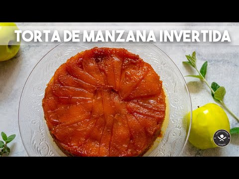 TORTA DE MANZANA INVERTIDA EN 3 PASOS Y NO SE PEGA