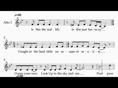 Bohemian Rhapsody part 1 Alto 1