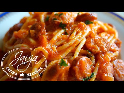 Espagueti Rojo con Salchicha Video