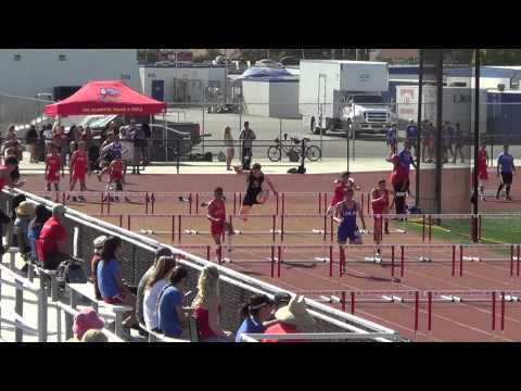 FSB 110m Hurdles vs HB 4-16-15 - Los Alamitos Boys