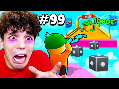 VINCI 100 MAPPE IMPOSSIBILI = 1000€ su STUMBLE GUYS!!💸 (Challenge ESTREMA Modalità Creativa😱)