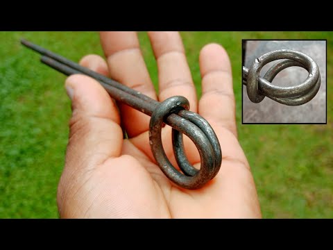 I make a Steel Knot by Bending Rebar - Without HEATING - Metalworking Project.