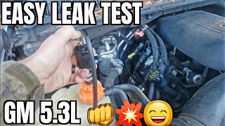 2000 2006 Chevy Tahoe Coolant Pressure Test - Bad Heater AC Pipe Hose GMC Yukon Leaking How to 2005