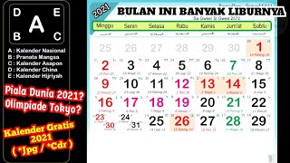 KALENDER 2021 LENGKAP (Nasional,Jawa, Hijriyah, China) KALENDER GRATIS ( jpg / cdr) EVENT BESAR 2021