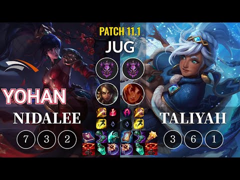HLE yoHan Nidalee vs Taliyah Jungle - KR Patch 11.1