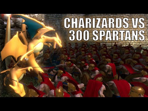 Charizard VS 300 Spartans Funny Pokemon Battle Led By Zelda Link Ultimate Epic Battle Simulator E2