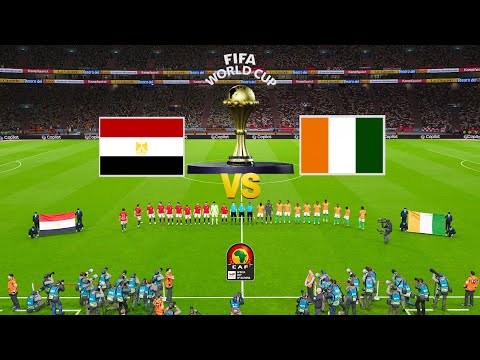 Egypt Vs Côte D'Ivoire full Match Highlights | Africa Cup of Nations quarter finals | Simulation PES
