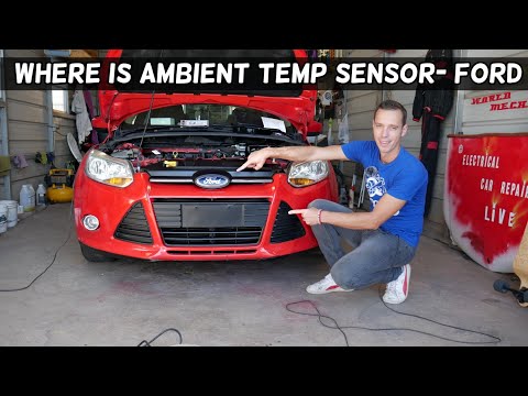 WHERE IS THE AMBIENT AIR TEMPERATURE SENSOR ON FORD. AMBIENT AIR TEMP NOT WORKING
