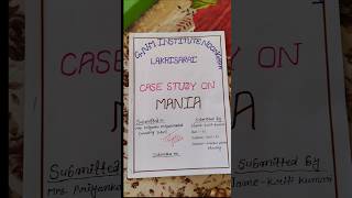 case study on mania/case presentation on mania/NCP on mania/GNM/Bsc Nursing#study #assignment #ncp