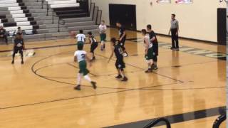 Pass and long shot for young bb player