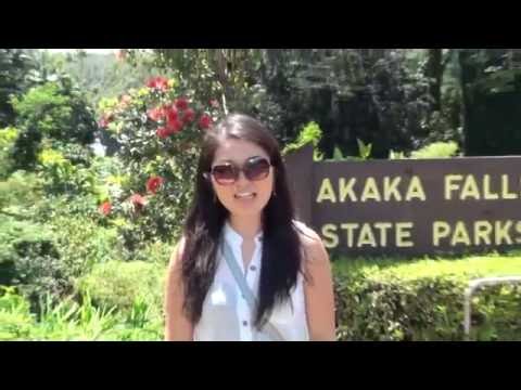 ハワイ留学生活　アカカ滝